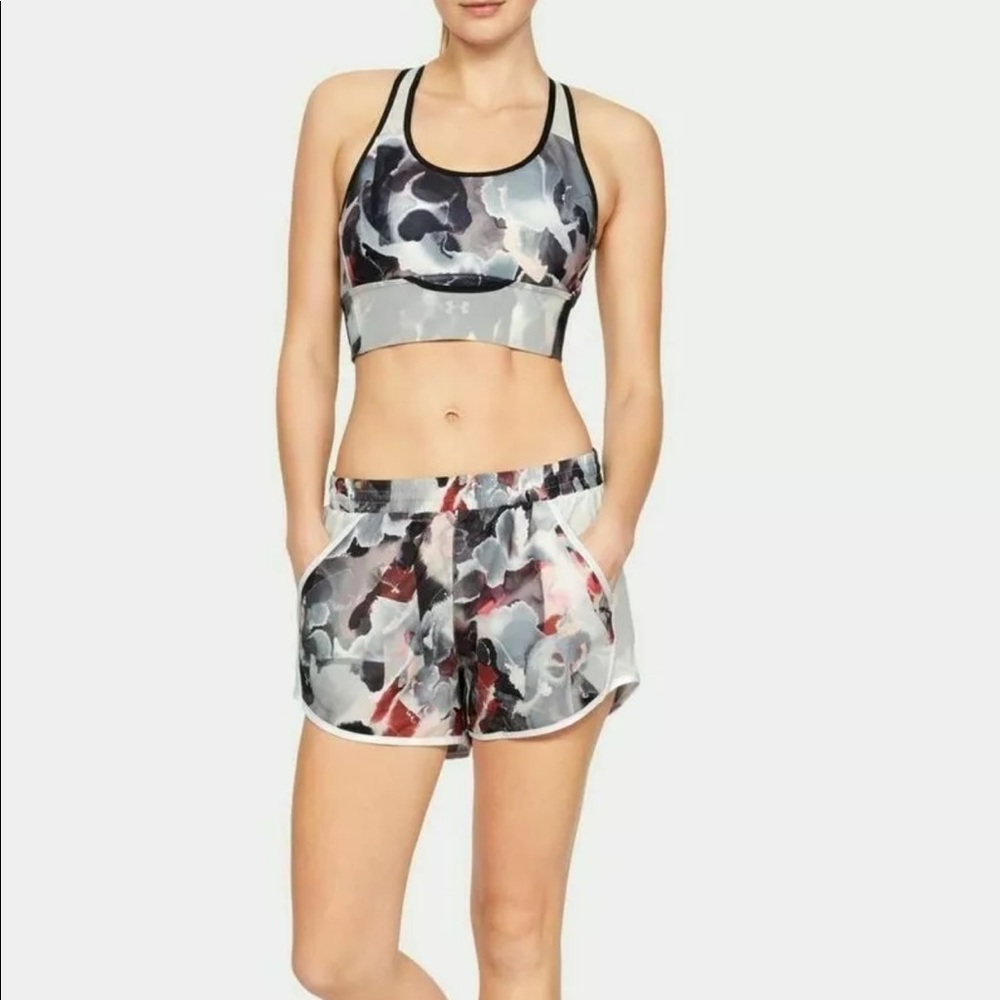 Under Armour Womens Fly-by Printed Running Shorts All Print Reflective Size SM